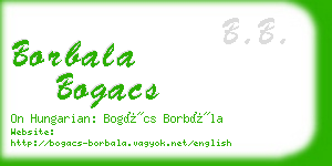 borbala bogacs business card